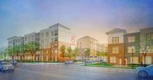 Proposed Development "Gather" Looking NE at Clark and Lincoln in Urbana, IL